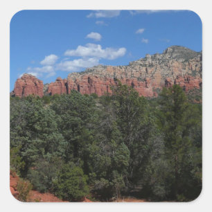 Adesivo Quadrado Panorama das Rochas Vermelhas na Arizona de Sedona