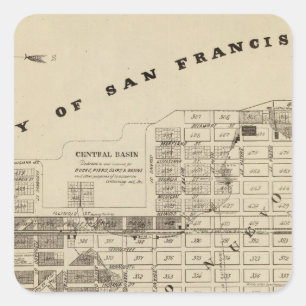 Adesivo Quadrado Pântano de sal de San Francisco Bay