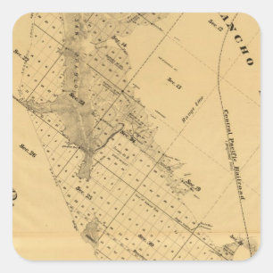 Adesivo Quadrado Pântano de sal de San Francisco Bay