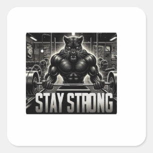 Adesivo Quadrado Panther Gym