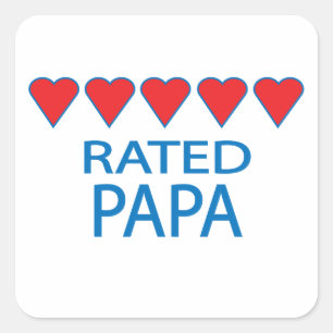 Adesivo Quadrado Papa Cinco Corações