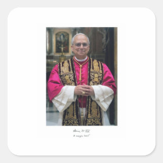 Adesivo Quadrado Papa Leão XIV Robert Francis Prevost