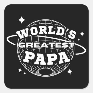 Adesivo Quadrado Papai Mais Querido do Mundo
