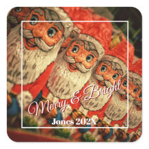 Papai Noel de Chocolate Rótulo Personalizado de Na