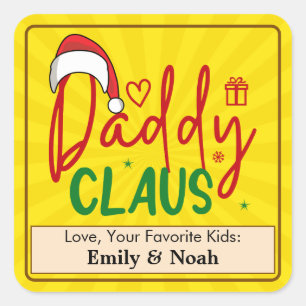 Adesivo Quadrado Papai Noel Design de Natal Personalizado-60094