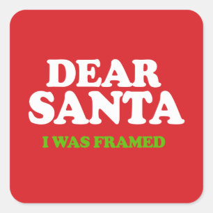 Adesivo Quadrado Papai noel eu fui moldado