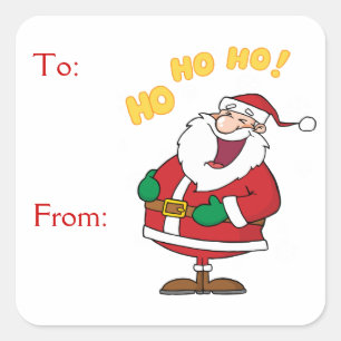Adesivo Quadrado Papai Noel Ho Ho Ho!