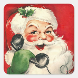 Adesivo Quadrado Papai noel no telefone