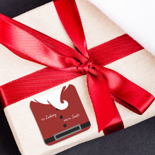 Adesivo Quadrado Papai Noel Personalizado