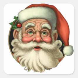 Adesivo Quadrado Papai Noel vem sorrir