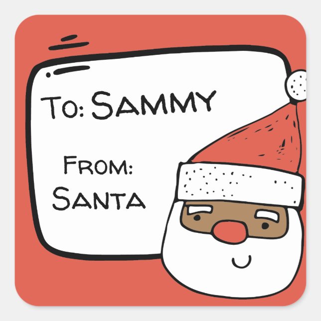 Adesivo Quadrado Papais noeis Afro-Americanos Personalizados Dão Et (Frente)