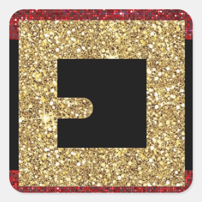 Adesivo Quadrado Papais noeis com palhetas, vinhetas de envelope de (Frente)