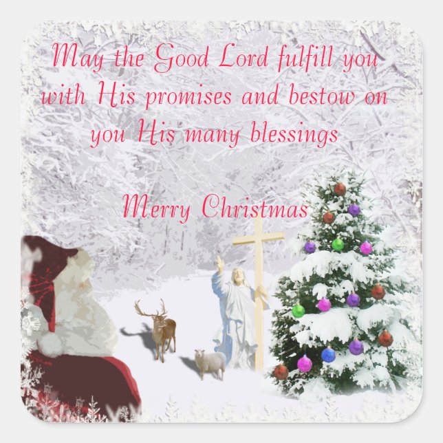 Adesivo Quadrado Papais noeis Conhecem Jesus (Frente)