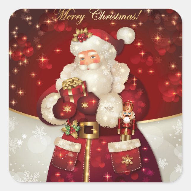 Adesivo Quadrado Papais noeis de Natal (Frente)