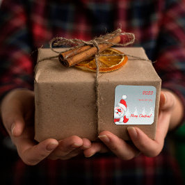 Adesivo Quadrado Papais noeis de Natal bonitos nevando