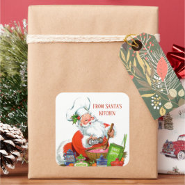 Adesivo Quadrado papais noeis de panificação de natais vintages