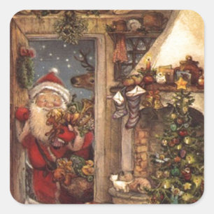 Adesivo Quadrado Papais noeis de Vintage