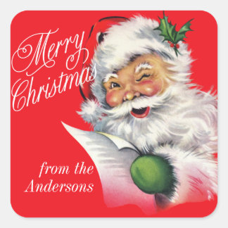 Adesivo Quadrado Papais noeis De Vintagem E Lista De Vinhetas De Na