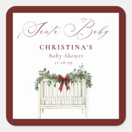 Adesivo Quadrado Papais noeis Elegantes Modernos e Bonitos Chá de f