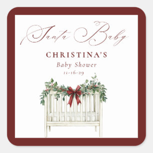 Adesivo Quadrado Papais noeis Elegantes Modernos e Bonitos Chá de f