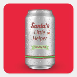 Adesivo Quadrado Papais noeis Pequenos Auxiliares De Cerveja