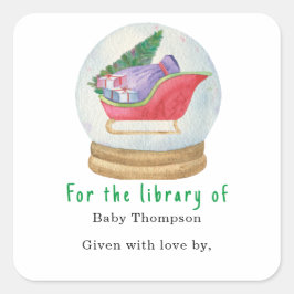 Adesivo Quadrado Papais noeis trenós - chá de fraldas