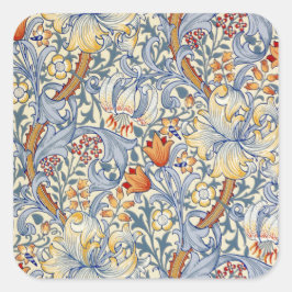 Adesivo Quadrado Papel de Parede Vitoriano Gold Lily de William Mor