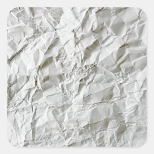 Adesivo Quadrado Papel enrugado e engraçado