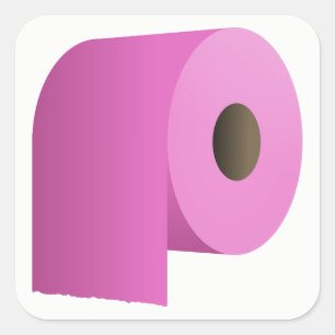 Adesivo Quadrado Papel higiênico