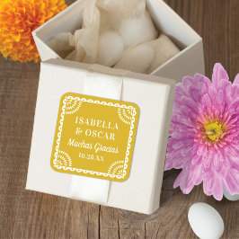 Adesivo Quadrado Papel Picado Amarelo-quente-casaco-favorito