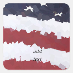 Adesivo Quadrado Paper Mache American Flag