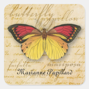 Adesivo Quadrado Papillon Words Sticker