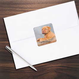 Adesivo Quadrado Para a melhor mãe de cão, Foto e Texto personaliza