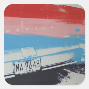 Adesivo Quadrado Pára-choque Multicolour