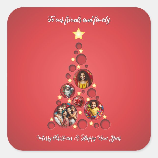 Adesivo Quadrado Para nossos amigos e família (Frente)