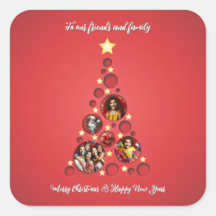 Adesivo Quadrado Para nossos amigos e família