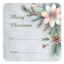 Para o Feliz Natal Floral Greenery Gift