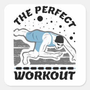Adesivo Quadrado Para O Swimmer - A Natação De Workout Perfeita