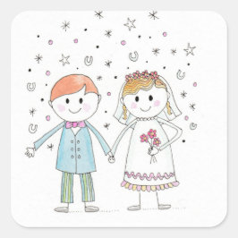 Adesivo Quadrado Parabéns