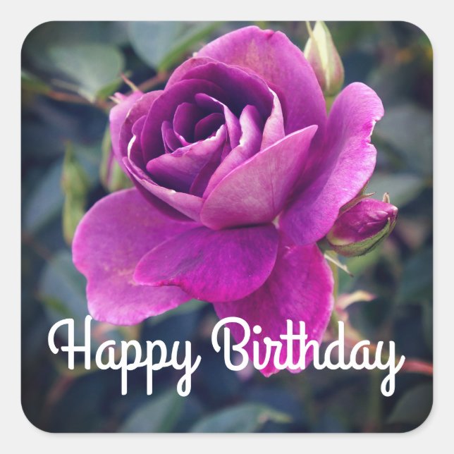 Adesivo Quadrado Parabéns Burgundy Iceberg 2-2 Sticker (Frente)