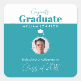 Adesivo Quadrado Parabéns Classe de Formando de 2023