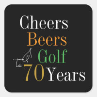 Parabéns pelos 70 Anos Cervejas e Golfe Preto e Do