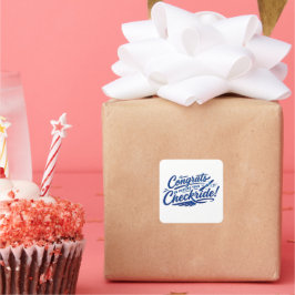 Adesivo Quadrado Parabéns por passar na sua checkride!