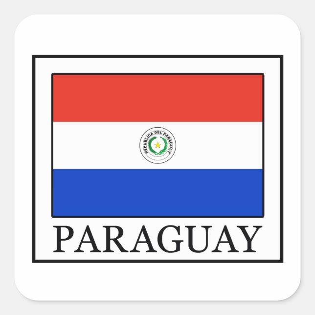 Adesivo Quadrado Paraguai (Frente)