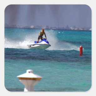 Adesivo Quadrado Paraíso de Jet Ski