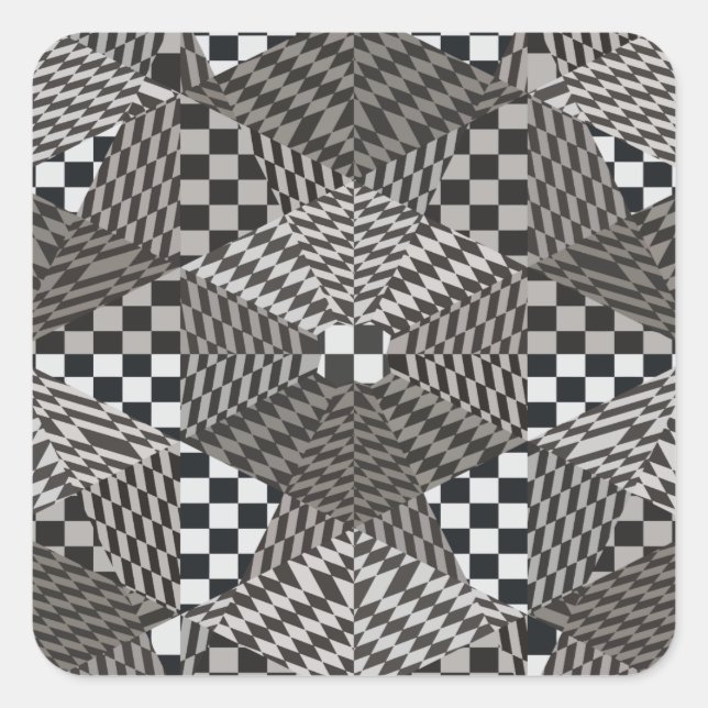 Adesivo Quadrado Paraíso Fractal (Frente)