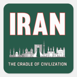 Adesivo Quadrado Parceiro Iraniano Pérsia Iraniana Carradle de Civi