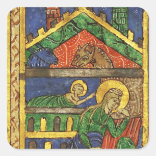 ADESIVO QUADRADO PARCHES DE NATAL DE NATIVIDADE ANTIQUANTO
