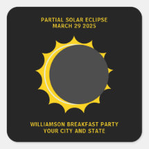 Parcial Solar Eclipse março de 2025 Personalizado