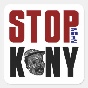 Adesivo Quadrado Pare Kony 2012